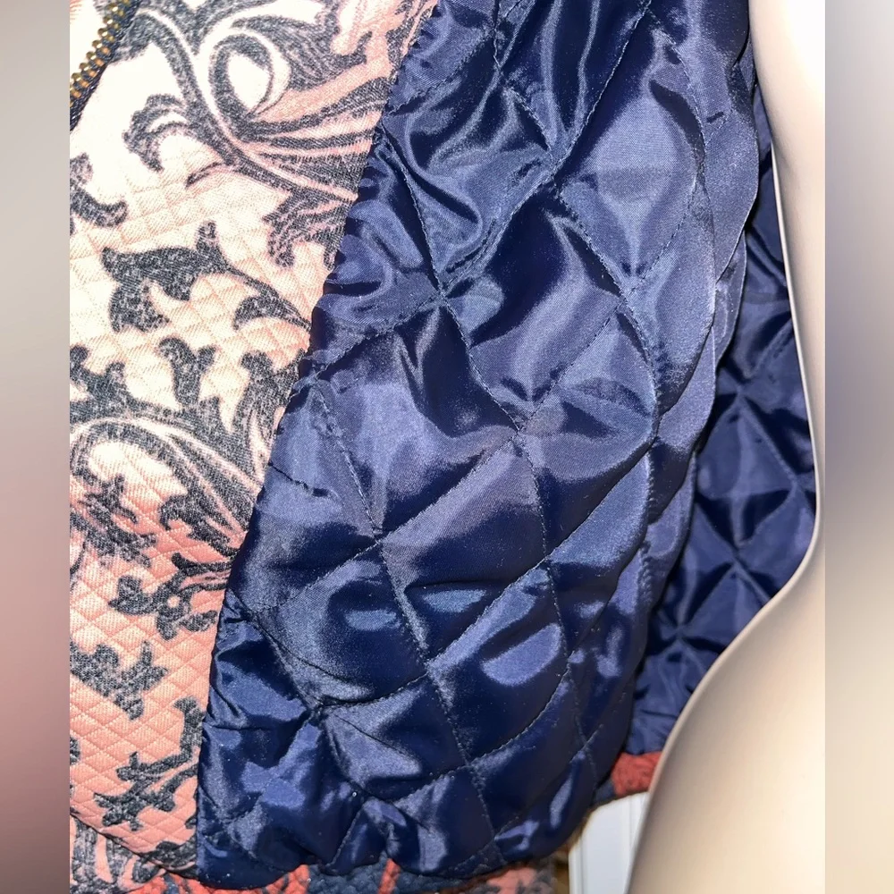 H&M Quilted Fall Colors Bomber Jacket Size 6 - Picture 3 of 8